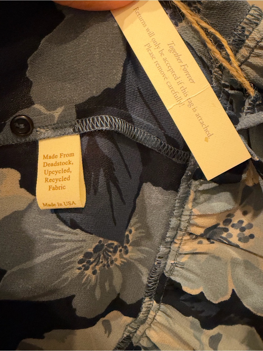 NWT Christy Dawn The Nicks Dress Hibiscus Blue M - Picture 9 of 10
